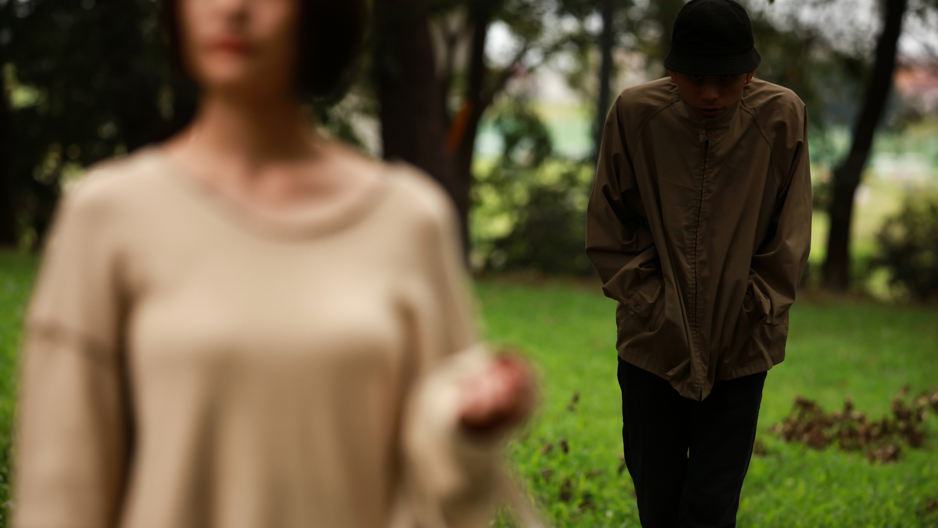Stalker Following A Woman