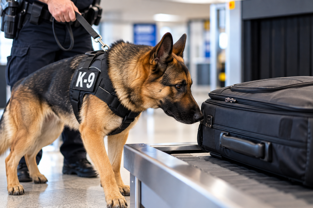 Cómo cuestionar el olfateo y la alerta de un perro detector de drogas (K-9) en Florida